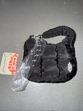 Black Quilted Mini bag charm